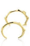 Totem Flat Bangle Set in polished Brass